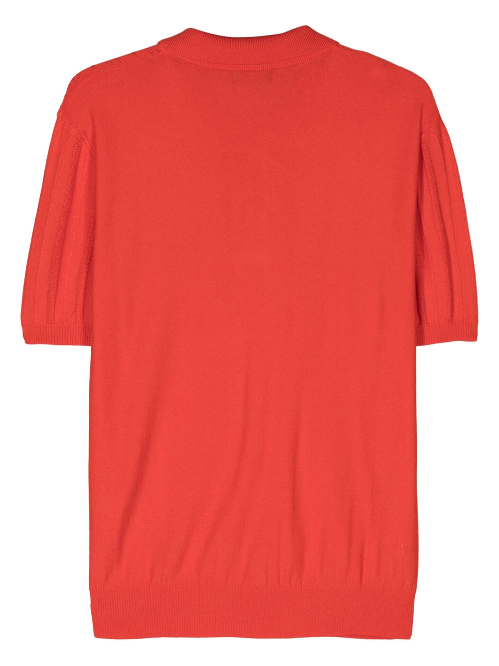 Roberto Collina Gebreid poloshirt - Rood