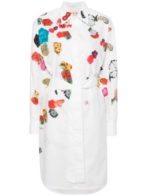 Marni floral-print cotton shirtdress