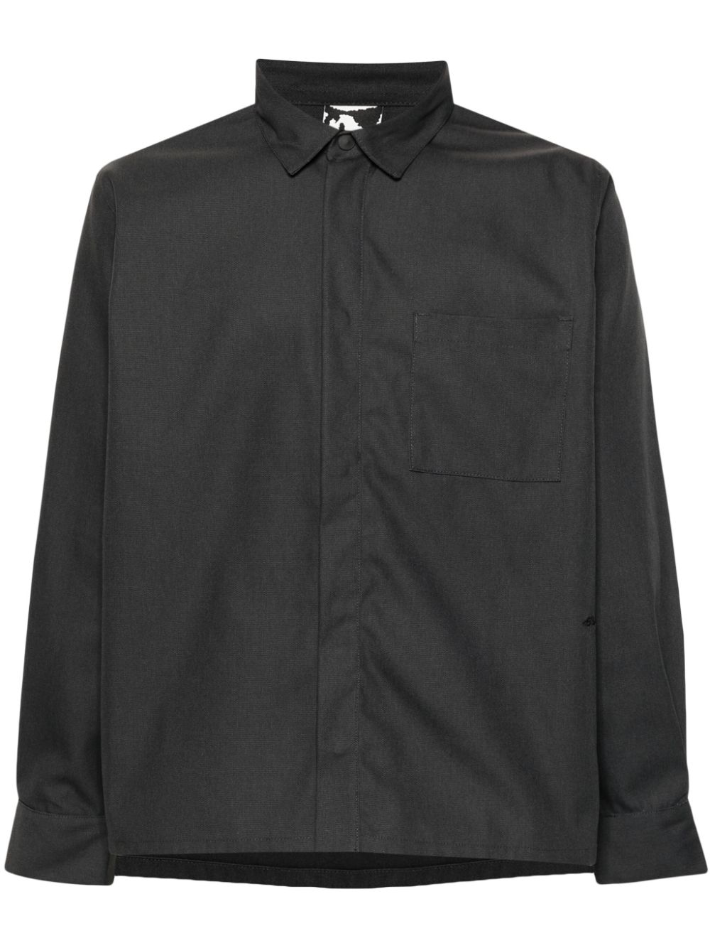 Gr10k Long-sleeves Cotton Shirt In Black
