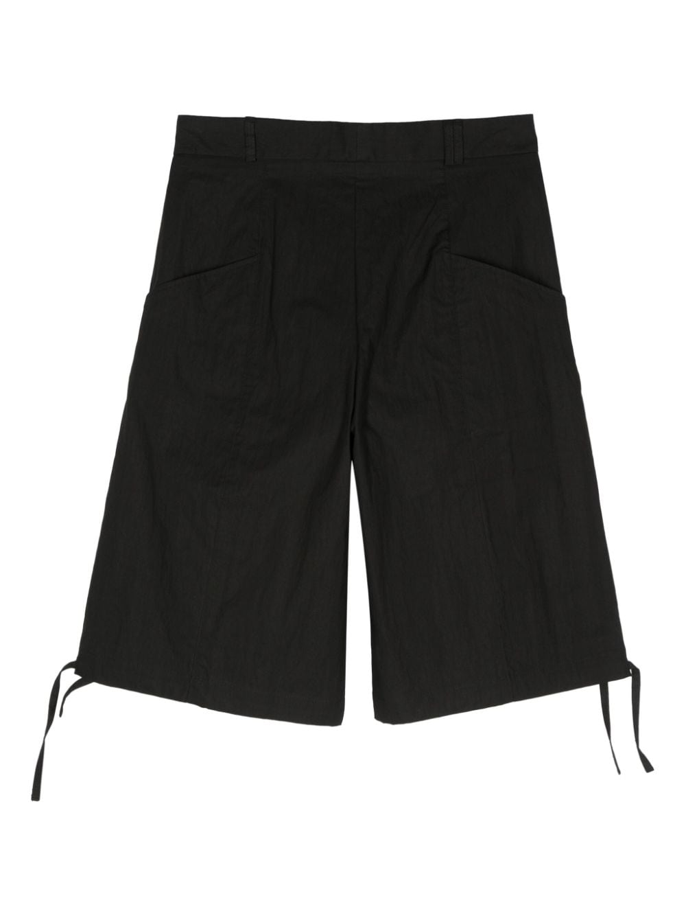 Shop Bonsai Pleated Long Shorts In Black