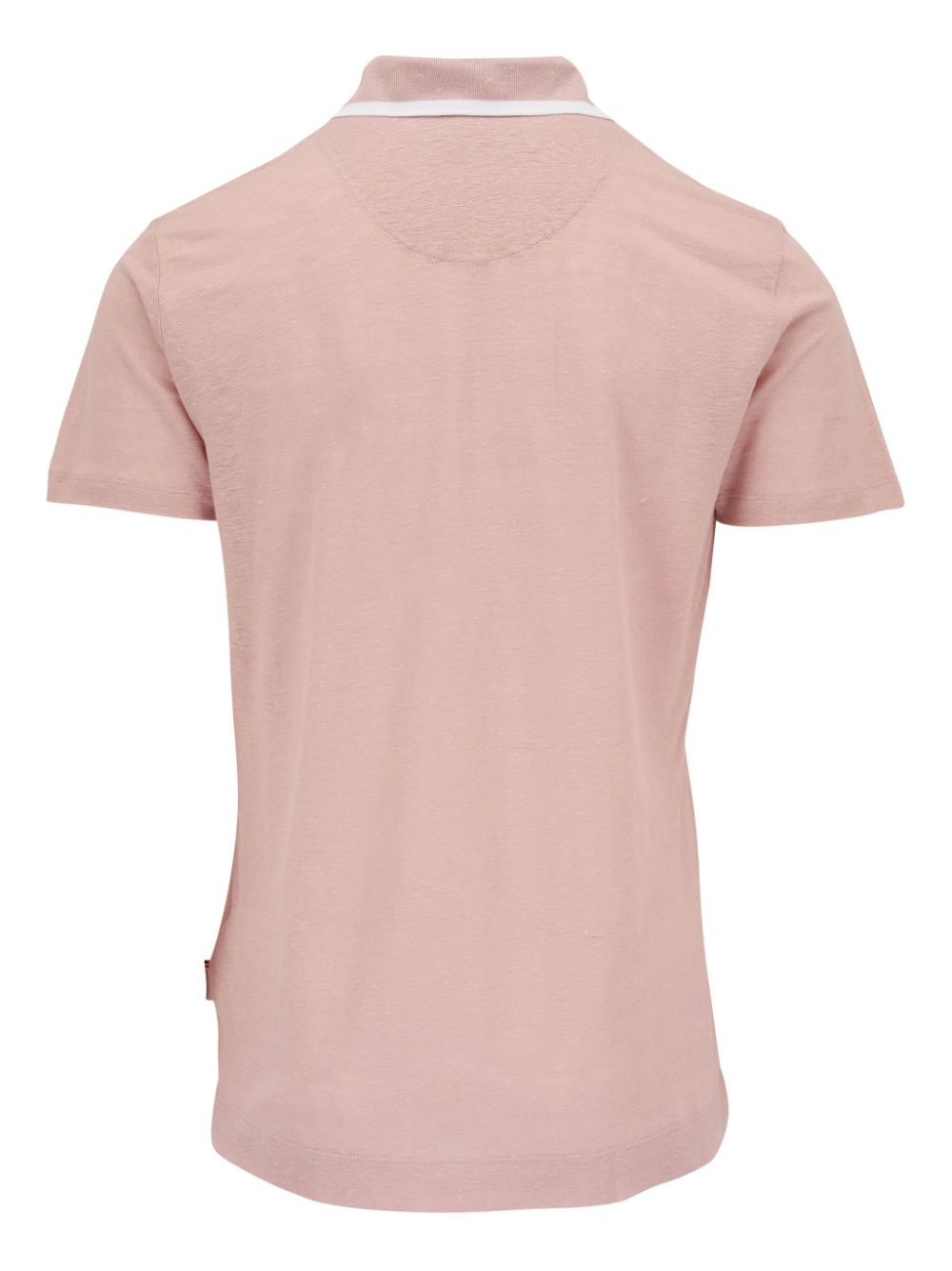 Orlebar Brown short-sleeve linen polo shirt - Pink