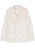 Eleventy piqué double-breasted blazer - Neutrals