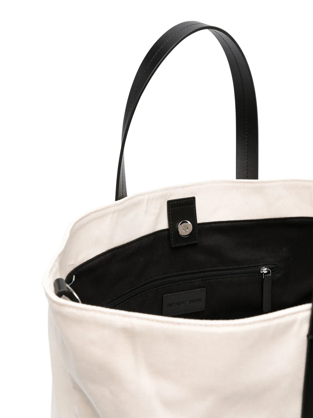 Emporio Armani Shopper met logoplakkaat Wit