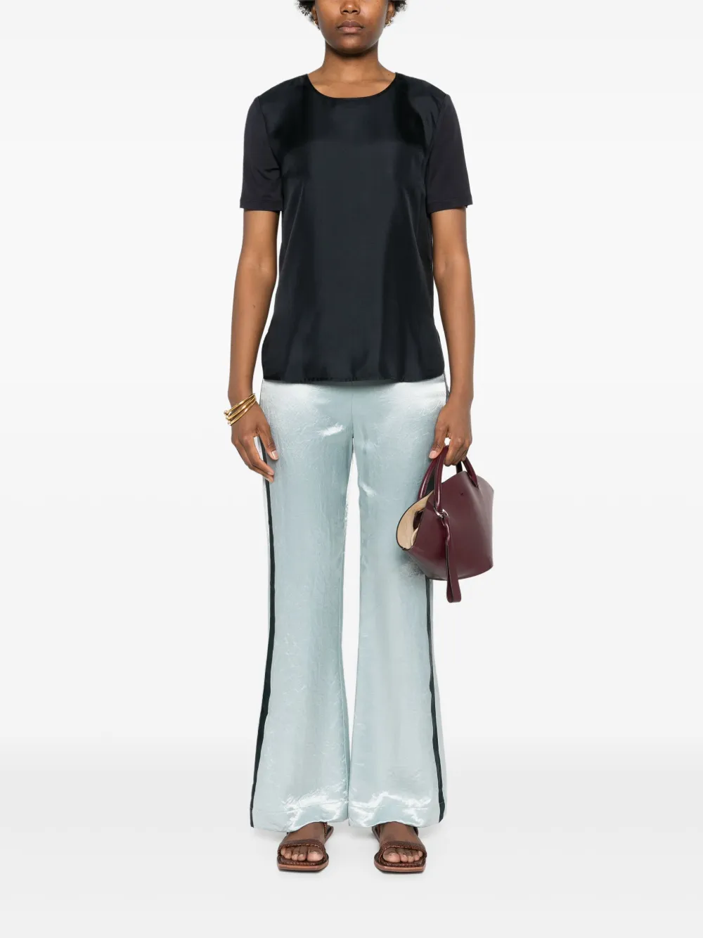 Max Mara Leisure T-shirt met contrasterend vlak Blauw