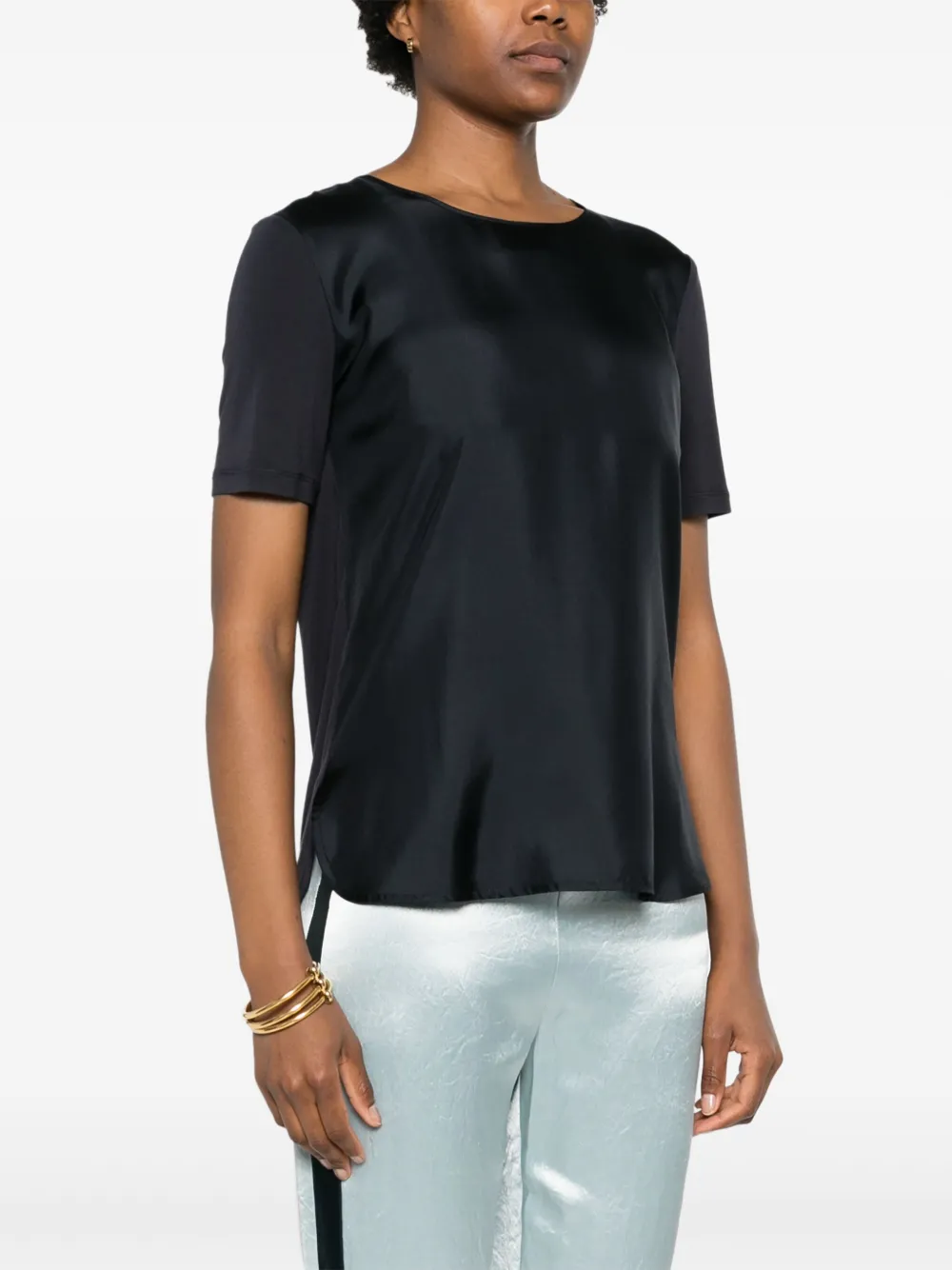Max Mara Leisure T-shirt met contrasterend vlak Blauw