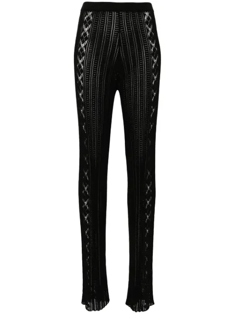 Roberto Collina pantalones tejidos de encaje