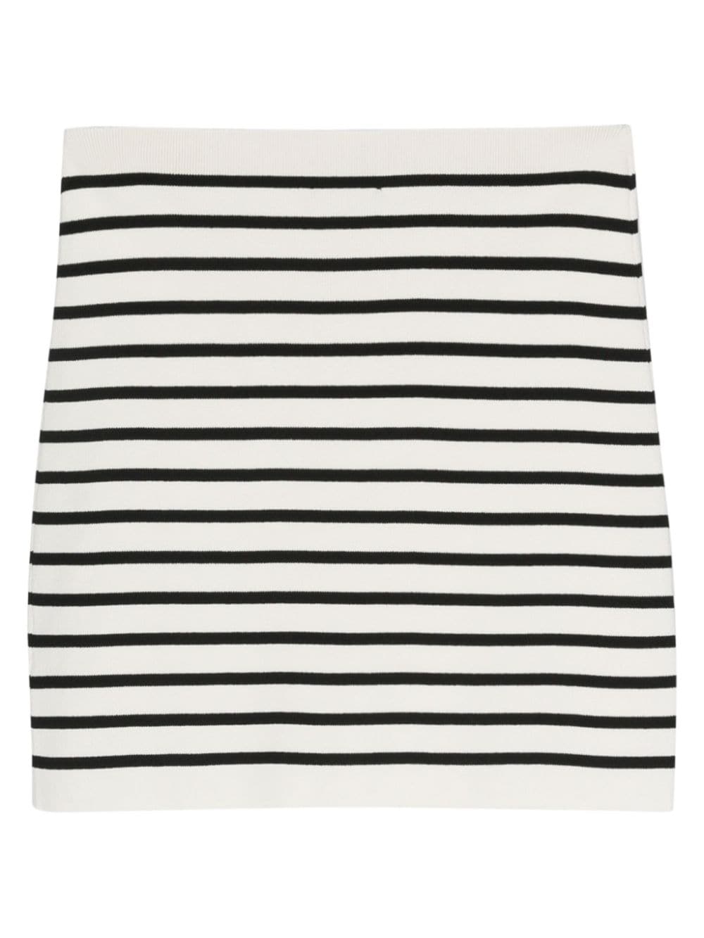 Shop Roberto Collina Striped Knitted Skirt In White