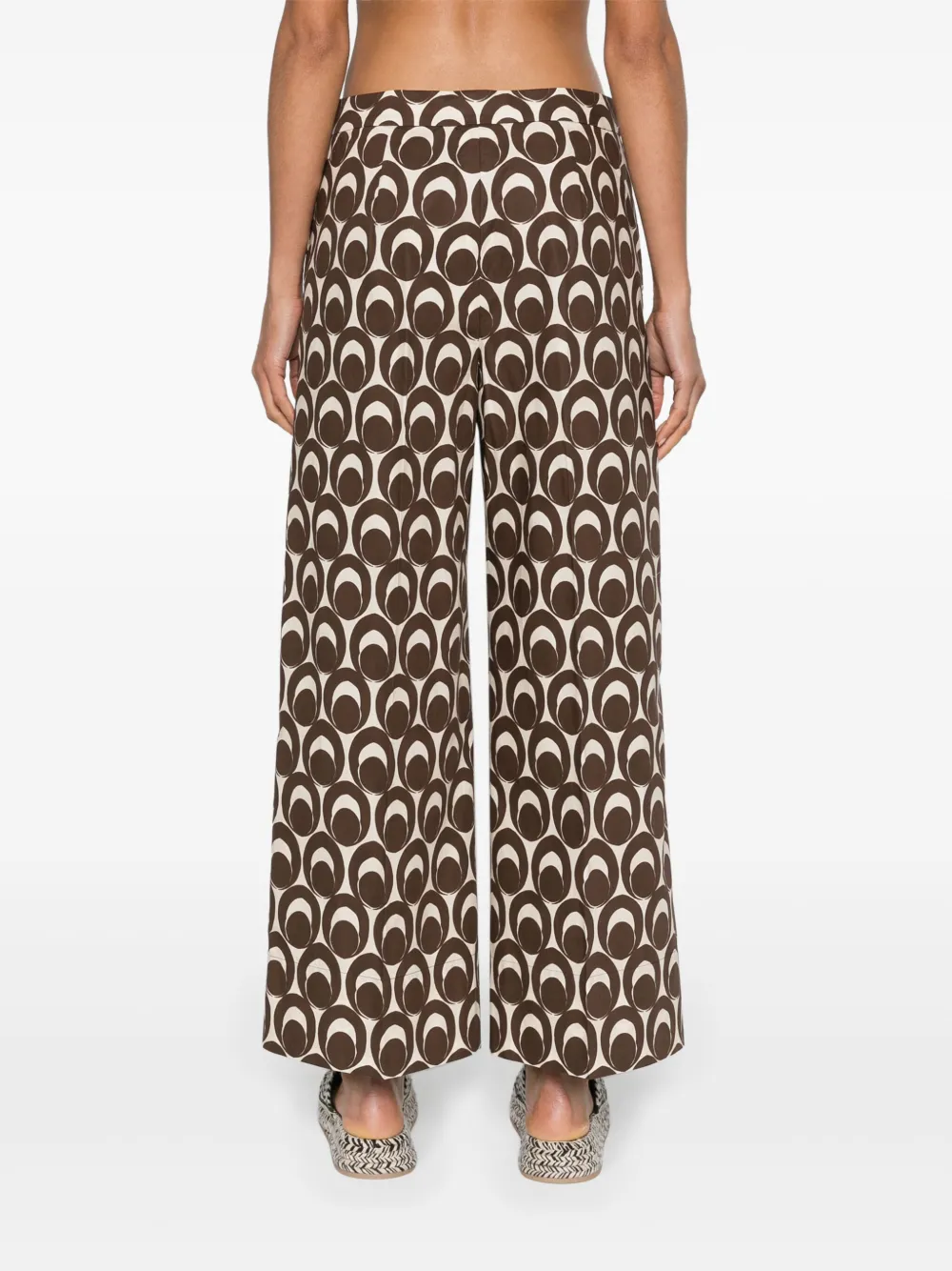 Shop 's Max Mara Bray High-waist Palazzo Trousers In Brown