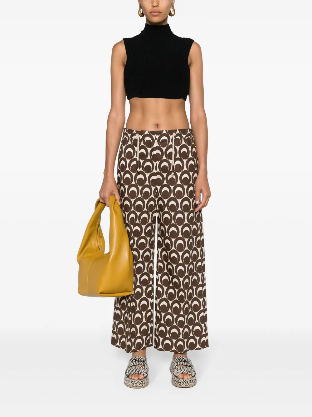 Shop 's Max Mara Bray High-waist Palazzo Trousers In Brown