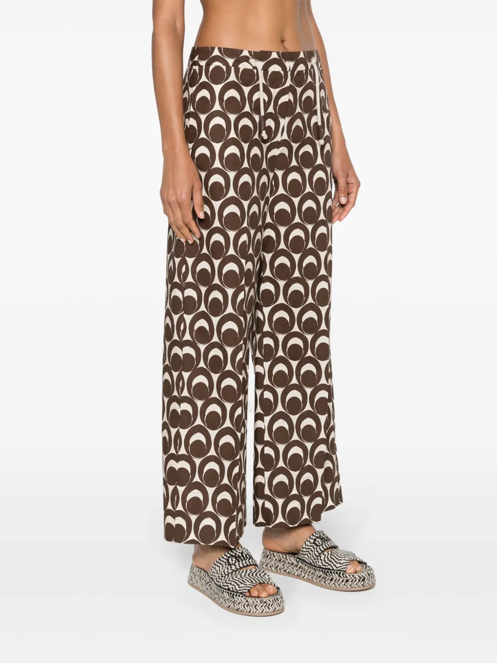 Shop 's Max Mara Bray High-waist Palazzo Trousers In Brown