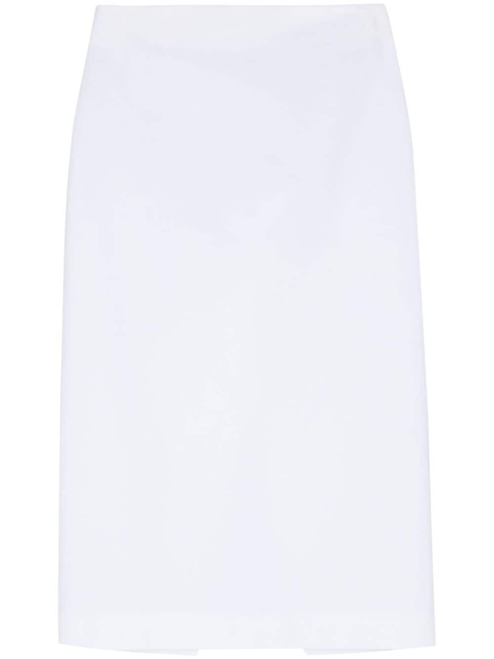 Sportmax Accordo1234 Cotton Pencil Skirt In White