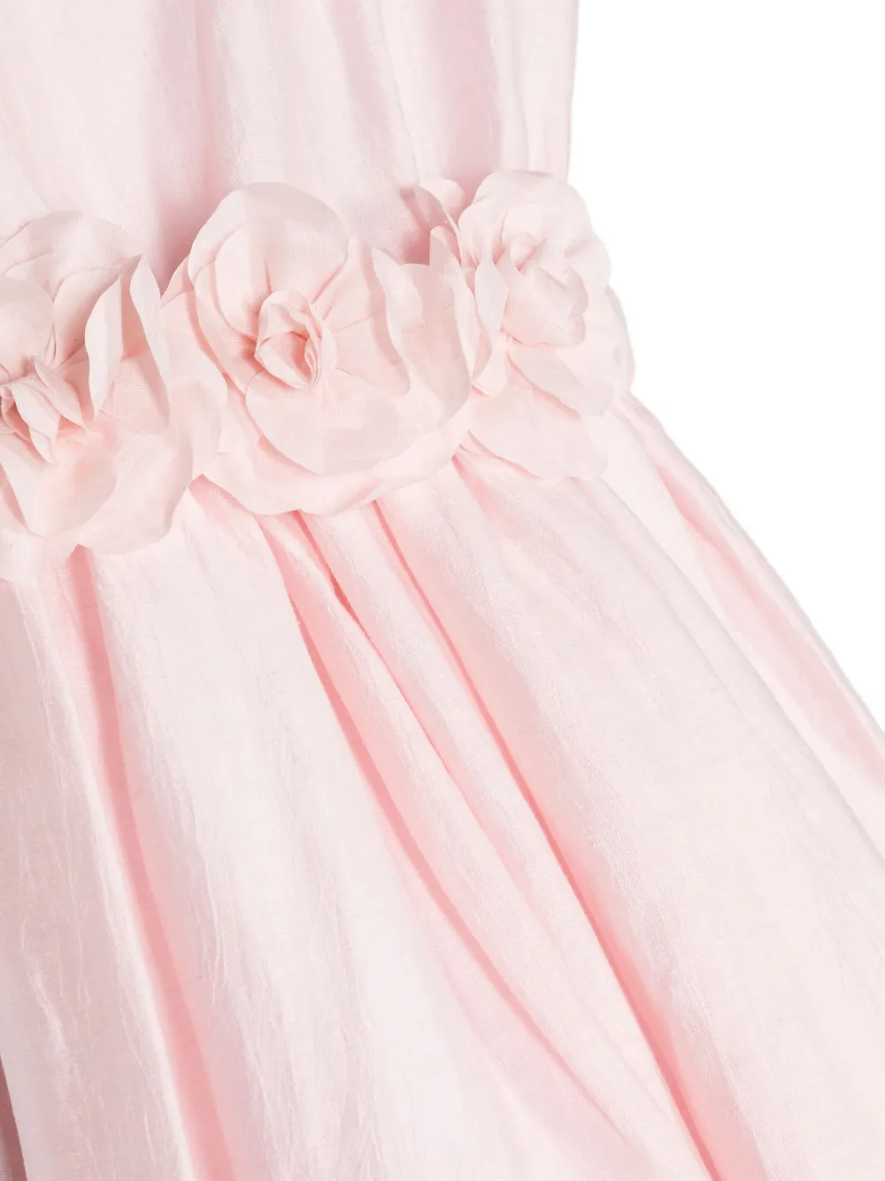 Shop Il Gufo Floral-appliqué Sleeveless Dress In Pink