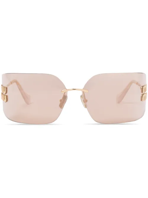 Lunettes de soleil Runway à monture carrée - Miu Miu Eyewear - Modalova