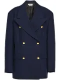 Prada double-breasted cotton blazer - Blue