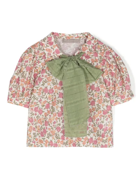 La Stupenderia floral-print cotton shirt