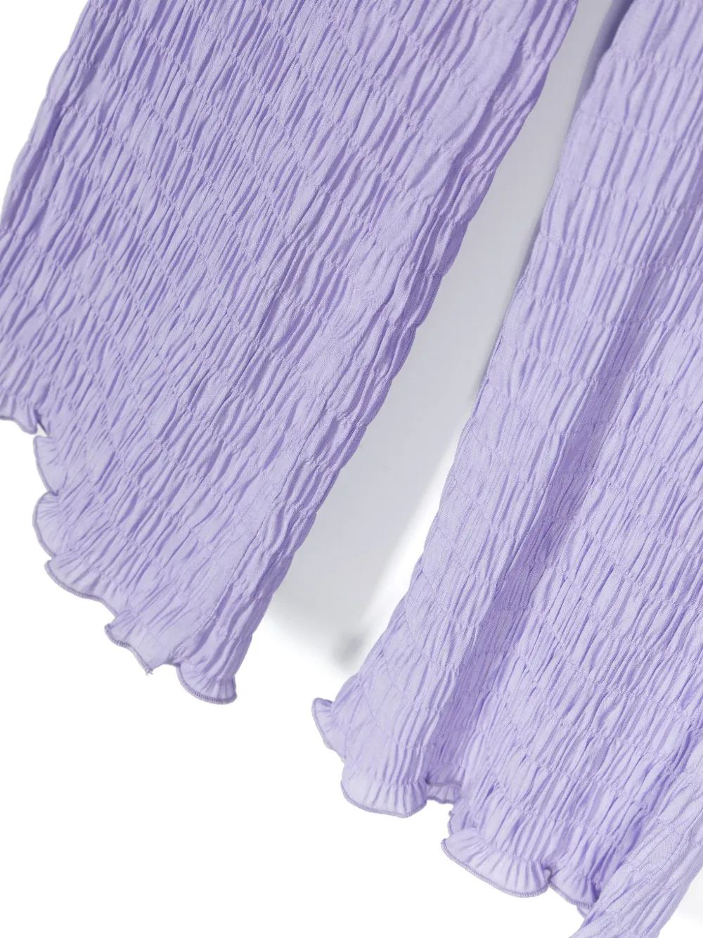 La Stupenderia Broek met gesmockt detail Paars