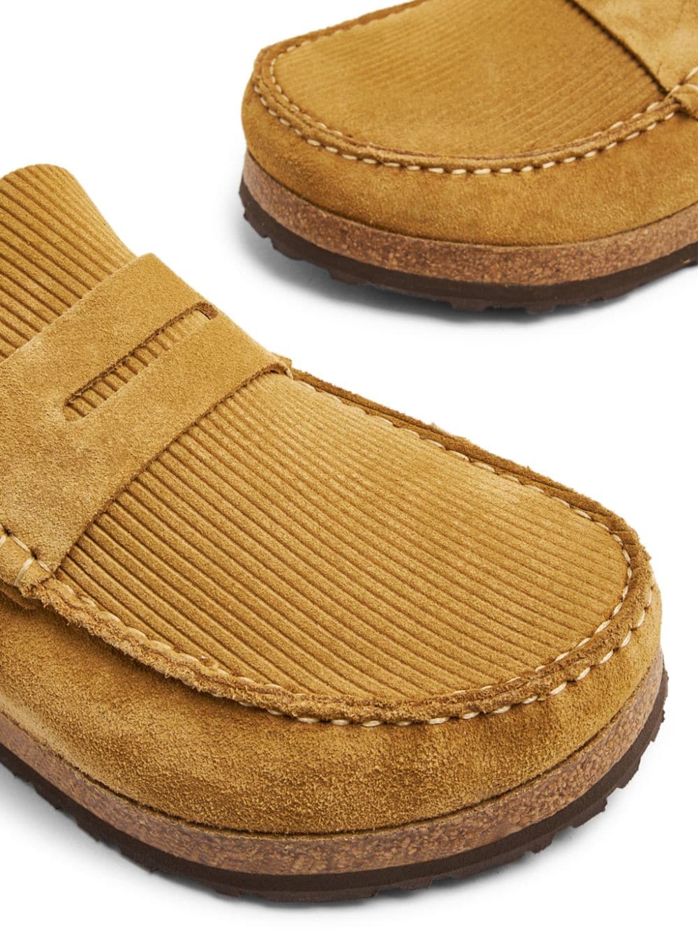 Shop Birkenstock Naples Suede Loafers In Neutrals