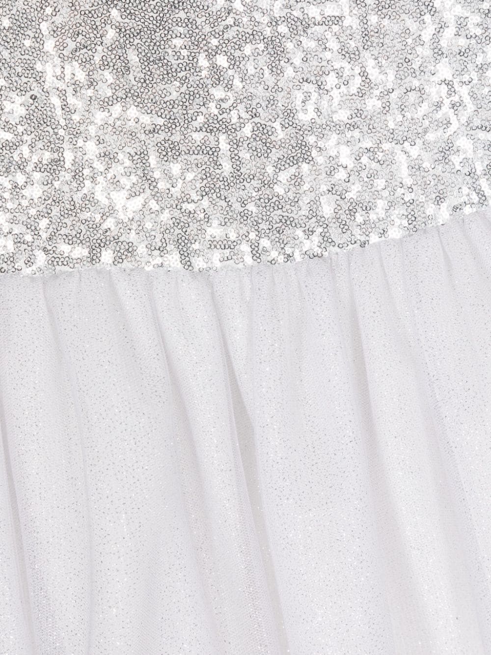 Shop Simonetta Sequin-embellished Dress In Silver
