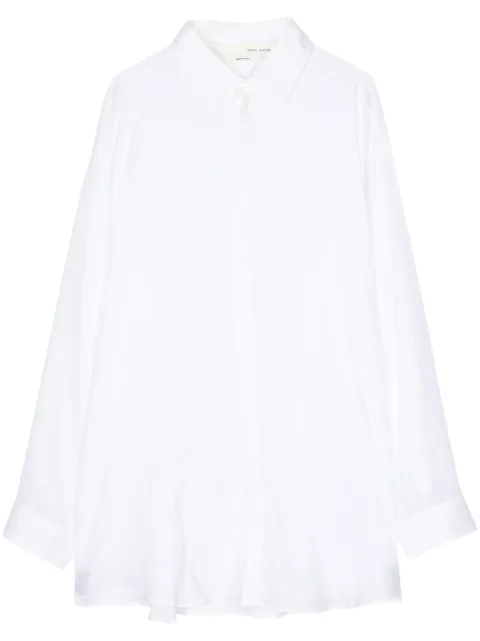 Isabel Benenato long-length cotton shirt