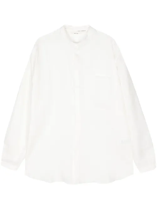 Chemise en lin à col officier - Isabel Benenato - Modalova