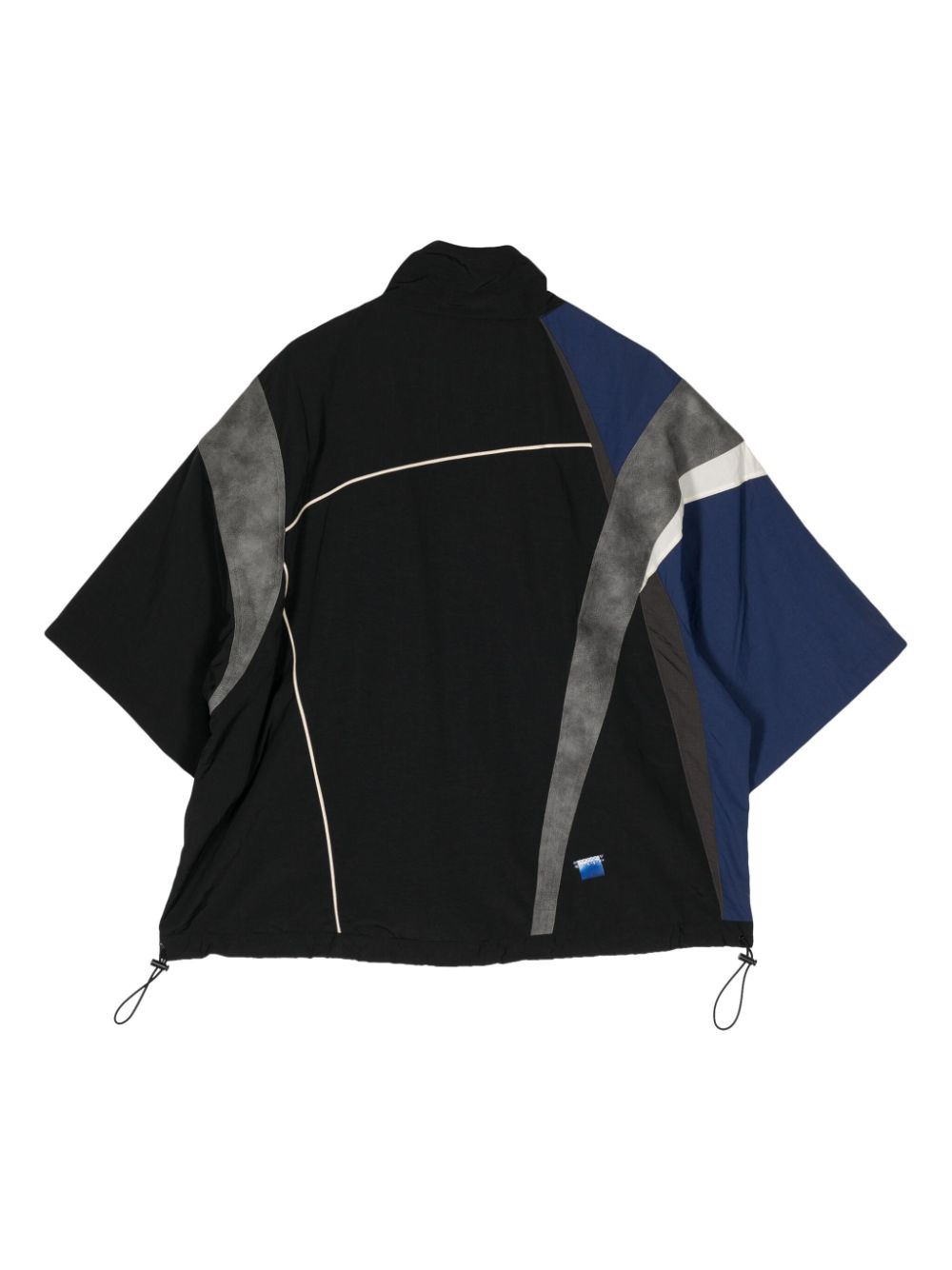 Shop Ader Error Colour-block Short-sleeve Jacket In 黑色
