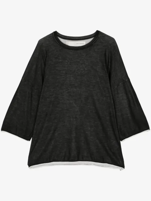 Isabel Benenato three-quarter length sleeves cotton jumper