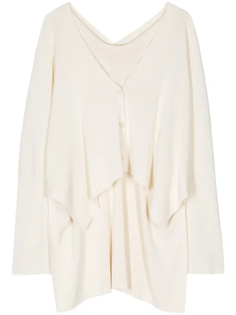 Isabel Benenato layered V-neck cardigan