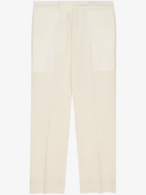 SAPIO pressed-crease wool tapered trousers 