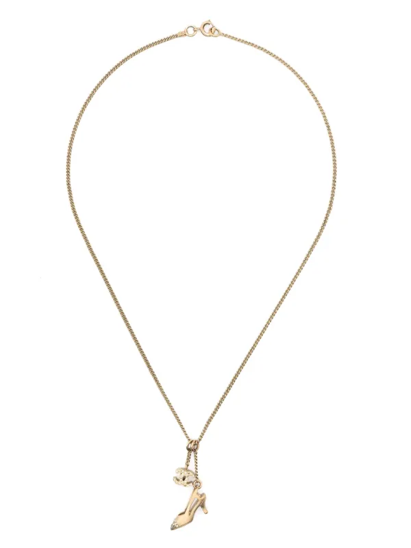 Chanel Pre-owned 2005s Logo-pendant Necklace in Gold
