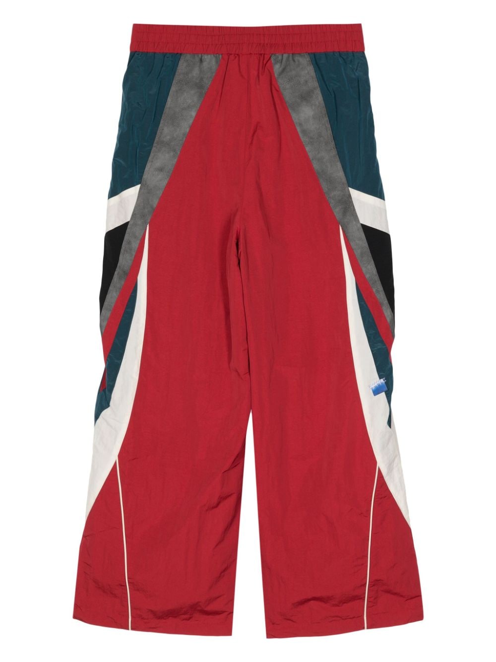 Shop Ader Error Milos Colour-block Panelled Track Pants In Red