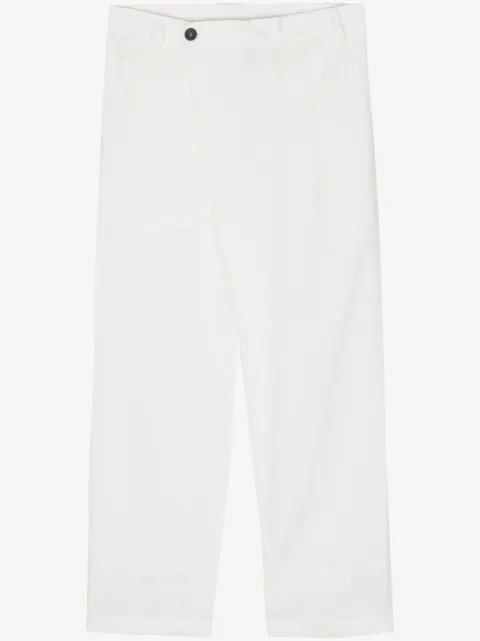 Isabel Benenato straight-leg linen trousers