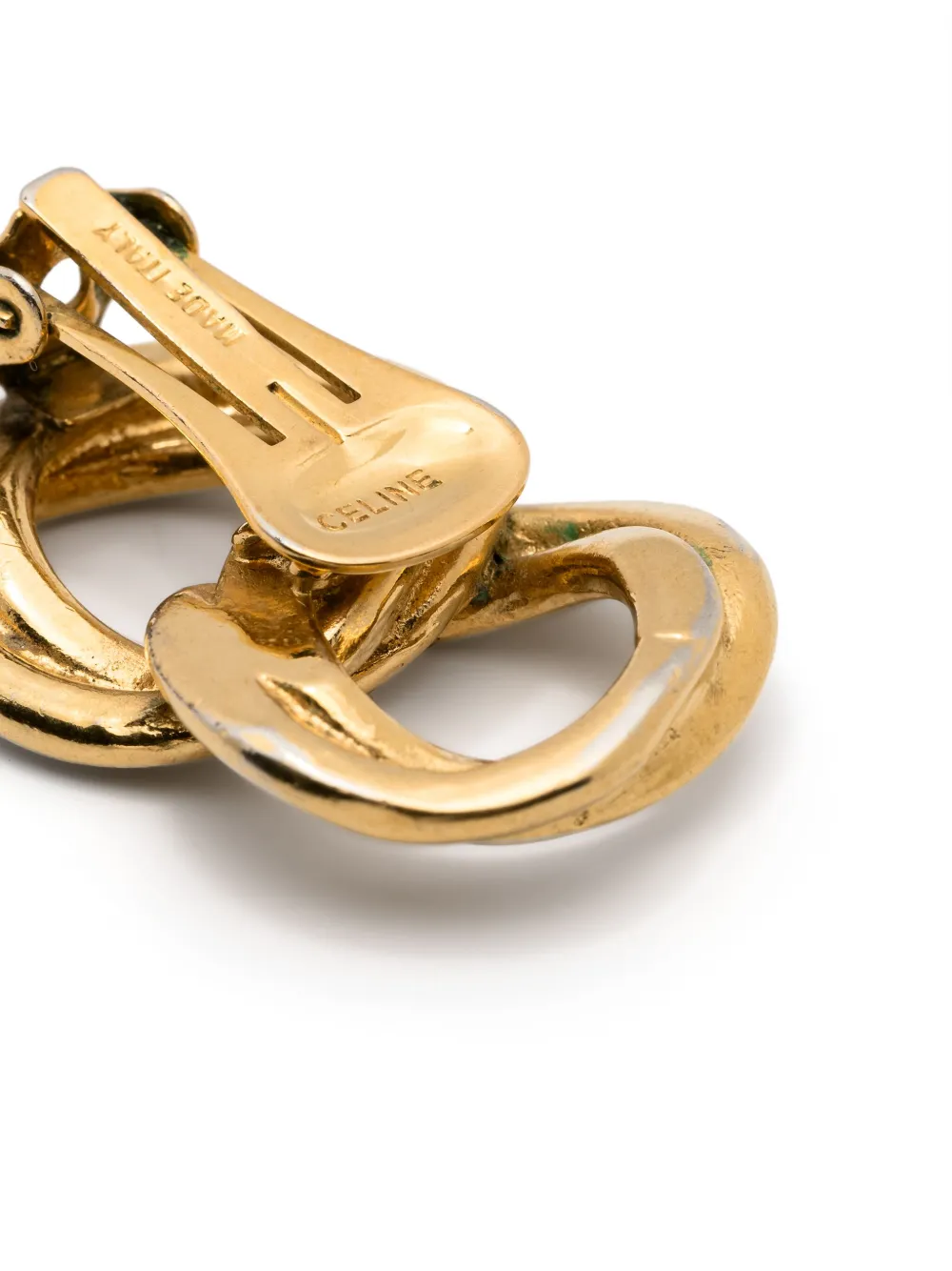 Céline Pre-Owned 1980s gedraaide oorclips - Goud