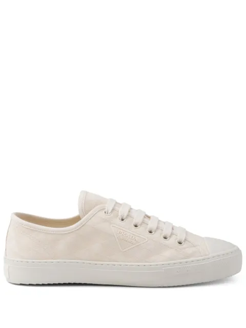 Prada Triangle-logo lace-up sneakers 