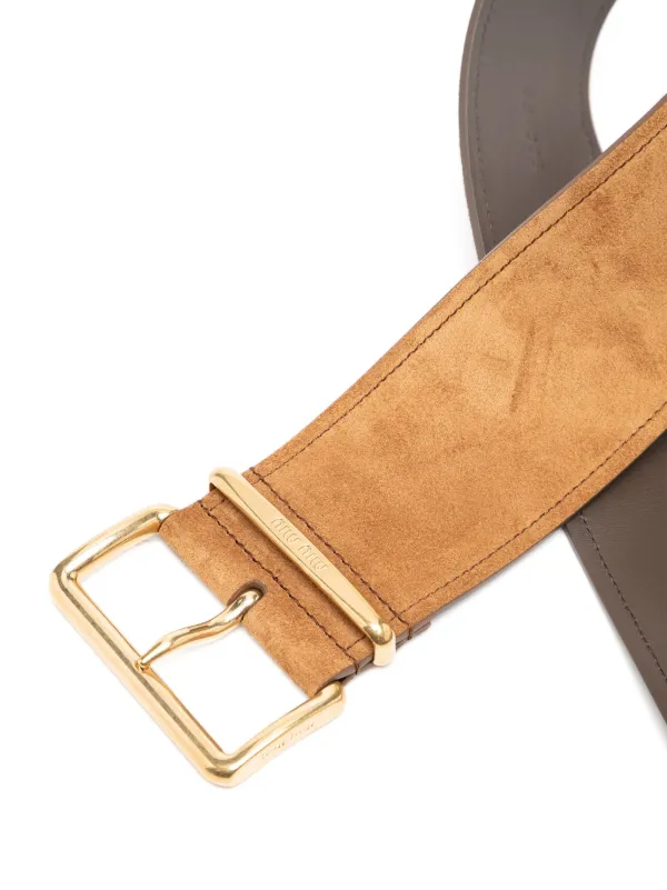 Miu Miu Buckled Suede Belt | Brown | FARFETCH Miu Miu Buckled Suede Belt | Brown | FARFETCH