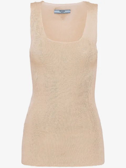 Prada cotton ribbed tank top