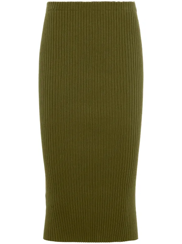 【プラダ・PRADA】Ribbed cotton skirt Prada Cotton Drill Skirt | Saks Fifth Avenue