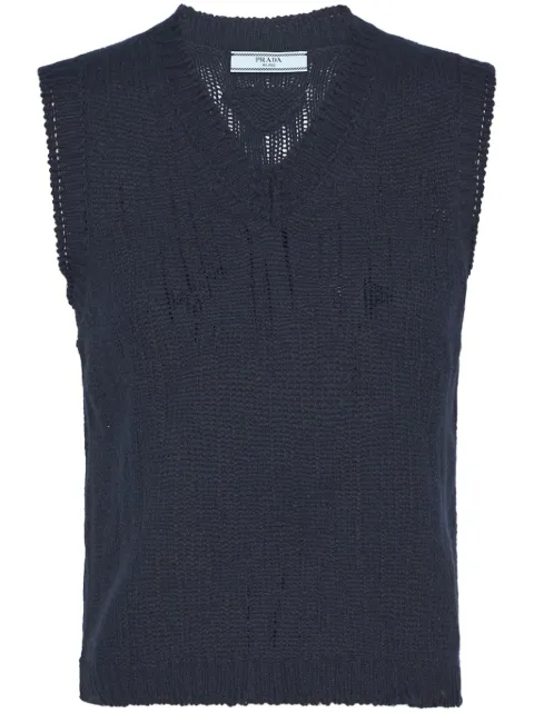 Prada V-neck cashmere vest