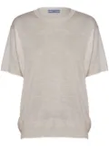 Prada logo-jacquard silk jumper - Neutrals