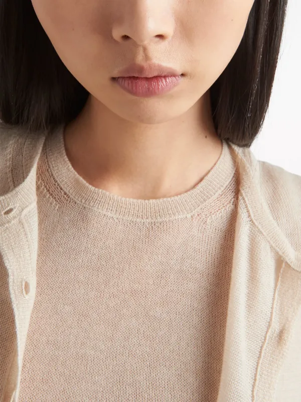 Prada Layered Cashmere Jumper | Neutrals | FARFETCH RO