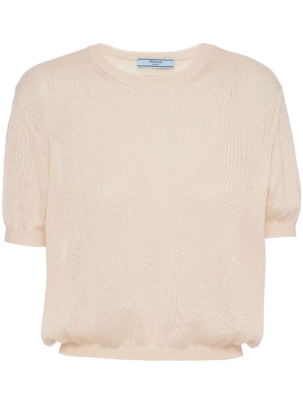 Prada Layered Cashmere Jumper in Neutrals