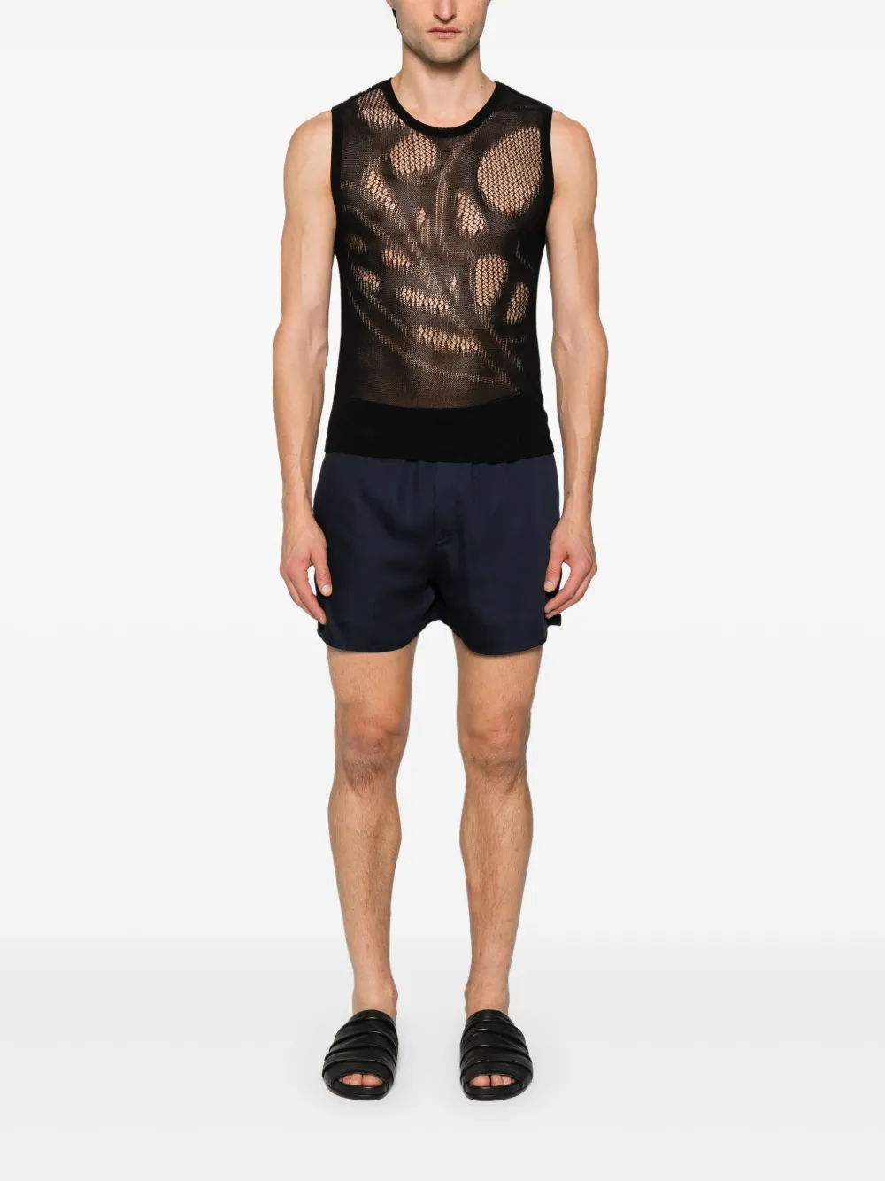 Ludovic de Saint Sernin Shorts met elastische tailleband - Blauw