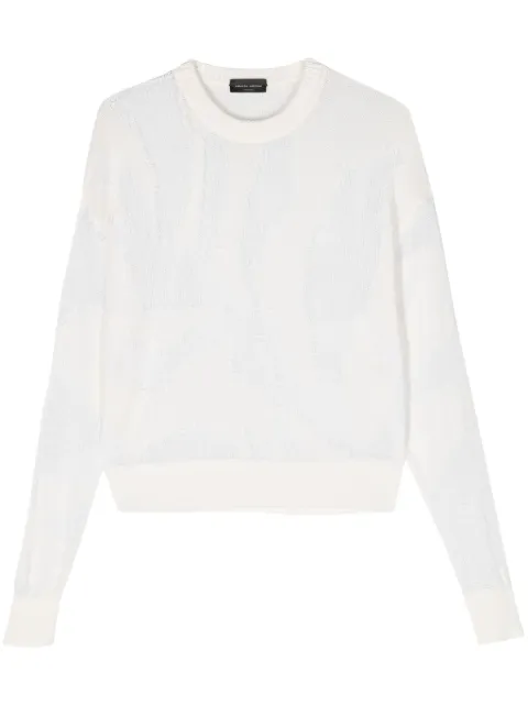Roberto Collina crew-neck open-knit jumper