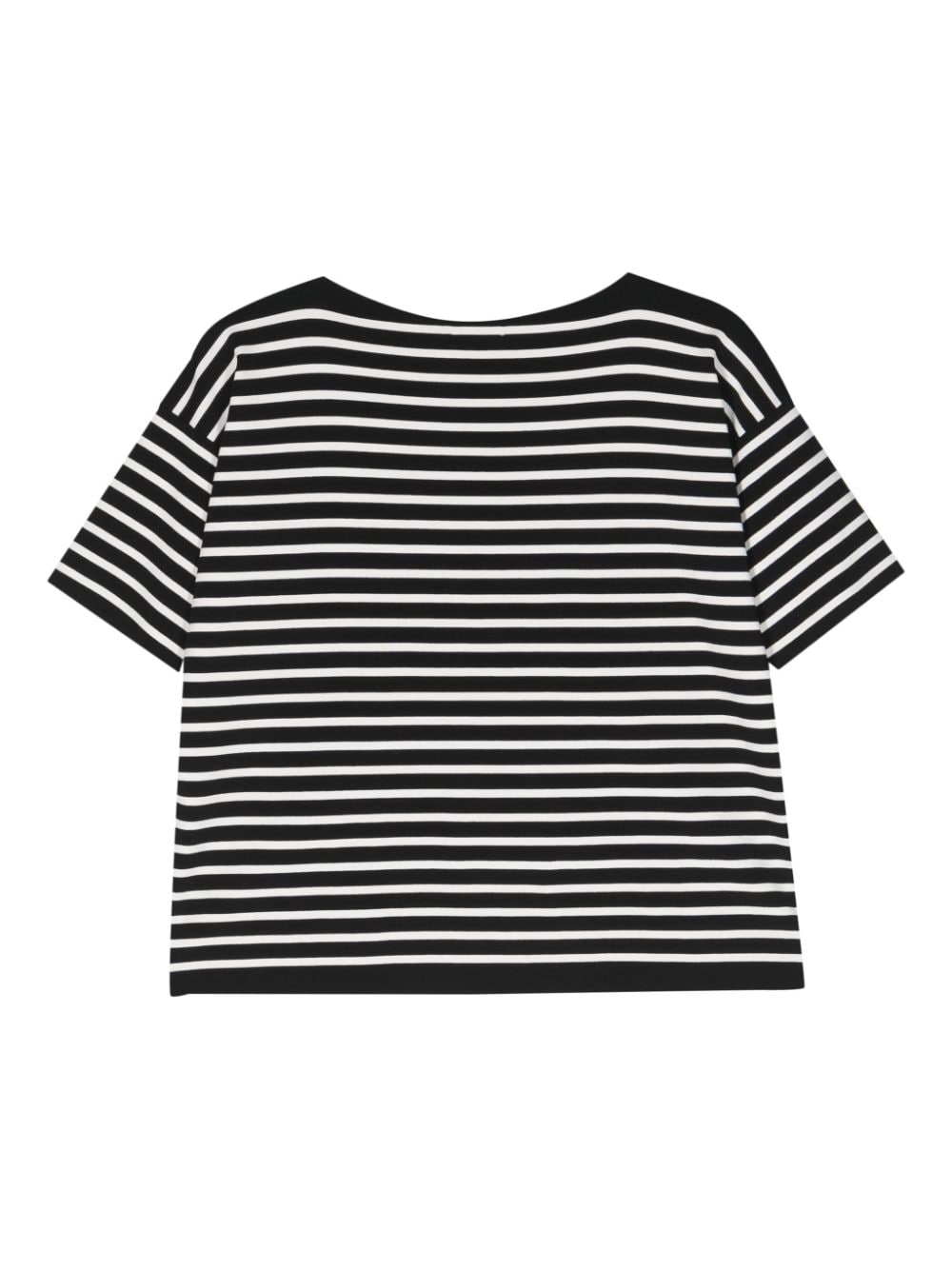 Shop Roberto Collina Striped Round-neck T-shirt In Black
