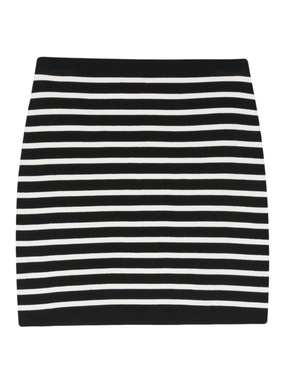 Shop Roberto Collina Striped High-waist Miniskirt In Black