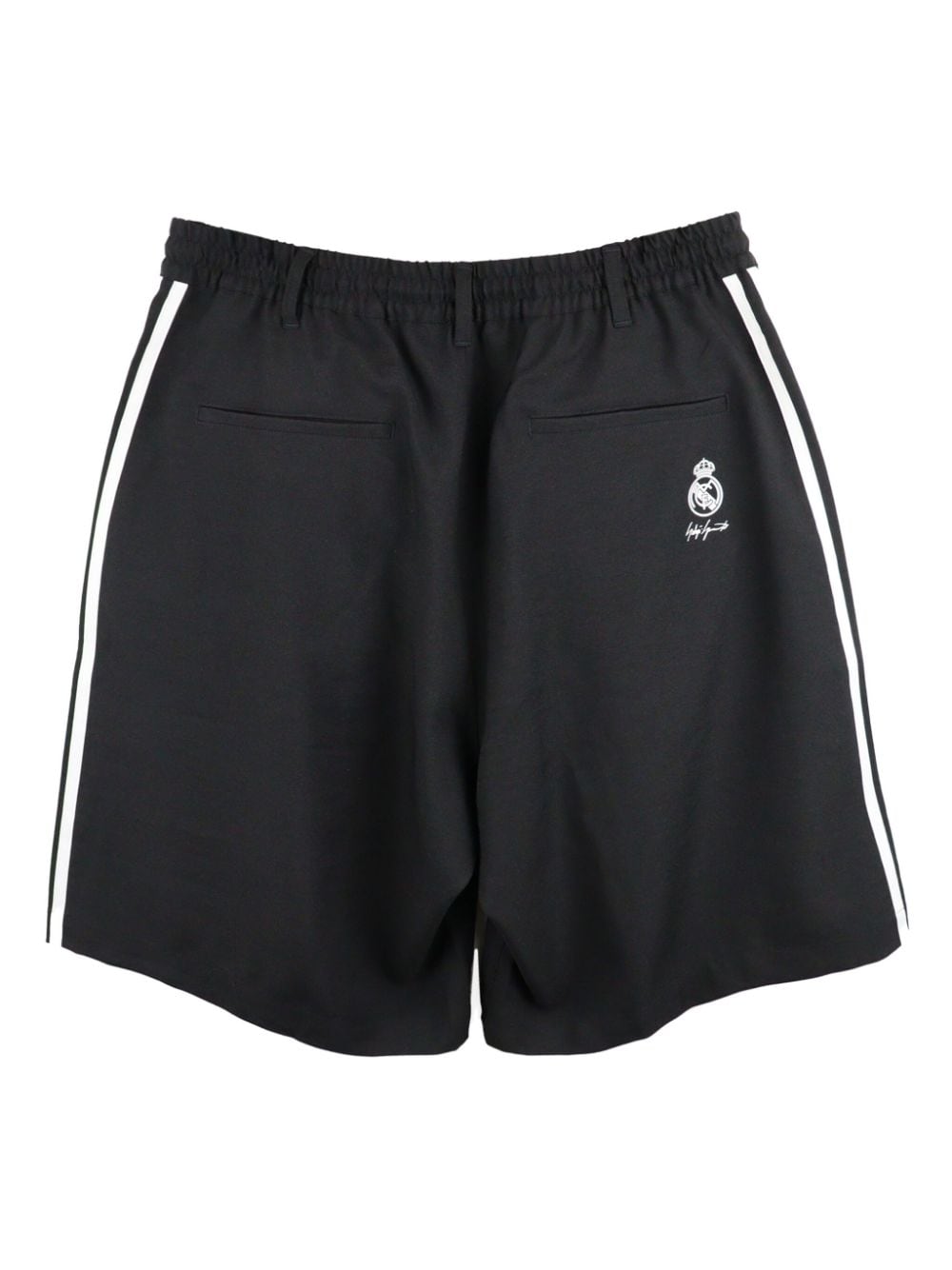 Shop Y-3 Logo-print Track Shorts In Black