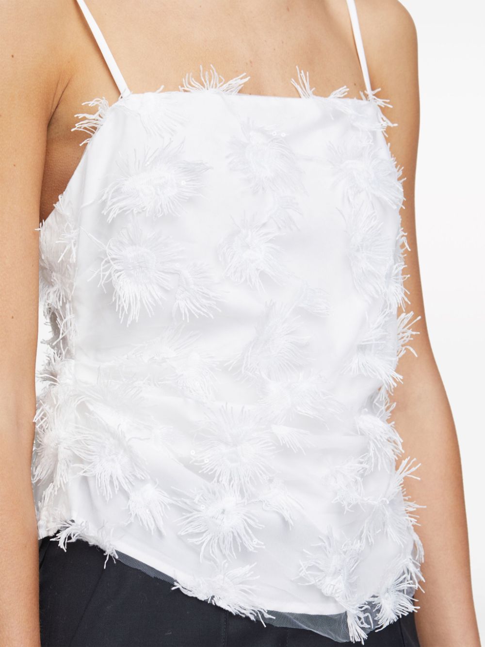 Shop Anna Quan The Nadine Frayed Top In White