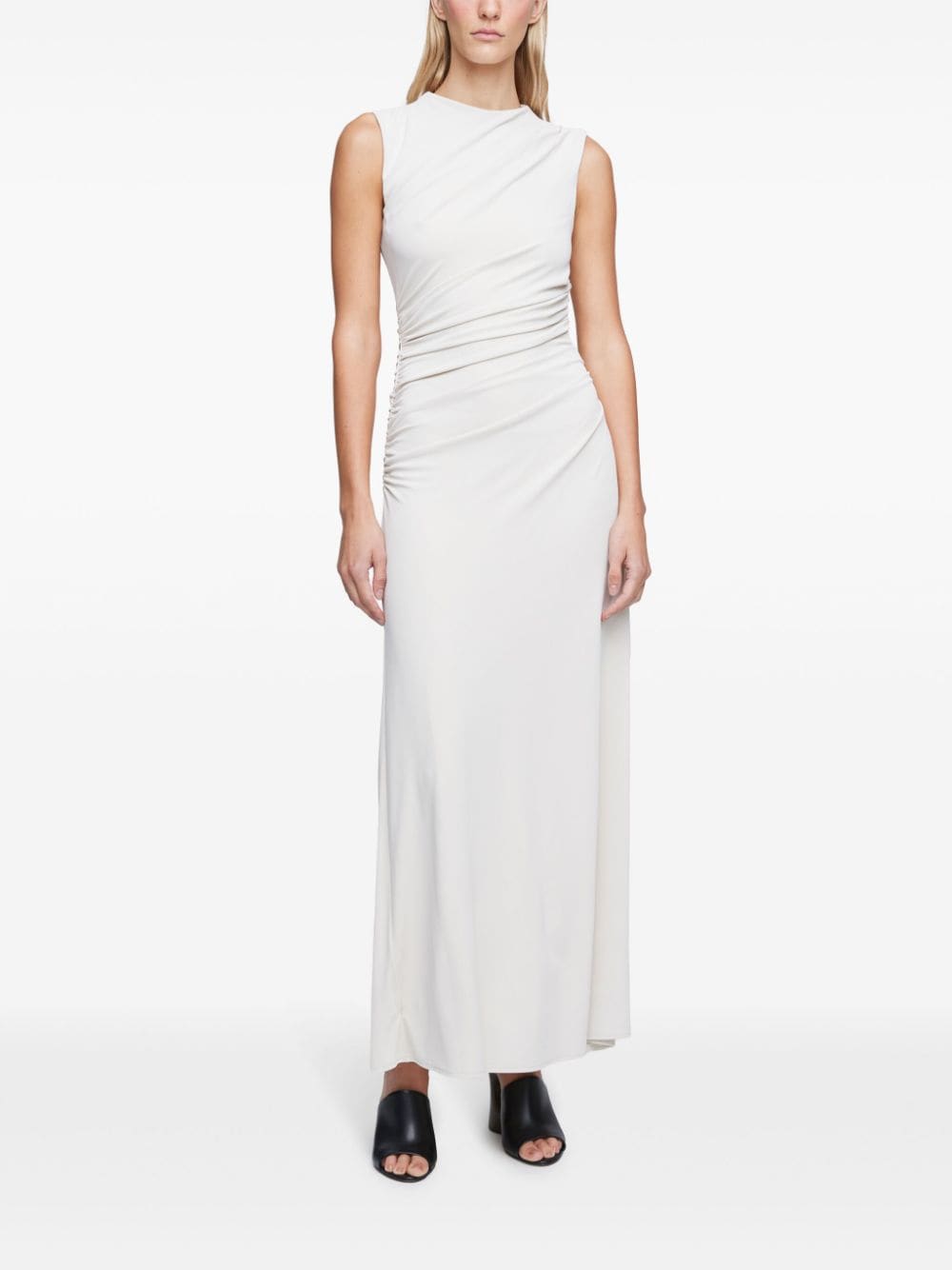 Shop Anna Quan Juniper A-line Jersey Maxi Dress In White