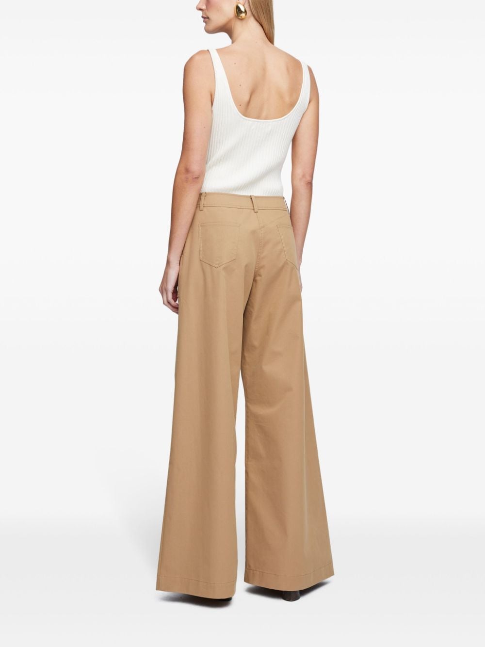 Shop Anna Quan Sloane Wide-leg Trousers In Brown