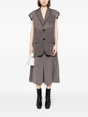 最終値下げ⭐️sacai アシンメトリープリーツフレアスカート 20AW sacaiアシンメトリープリーツフレアスカート 20AW 20-04888