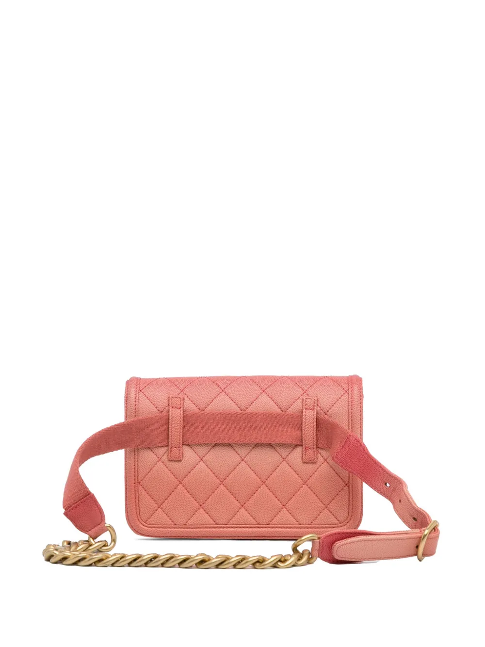 CHANEL Pre-Owned 2019 Pre-Owned Chanel Caviar Sunset On The Sea Flap Belt Bag | Image 2